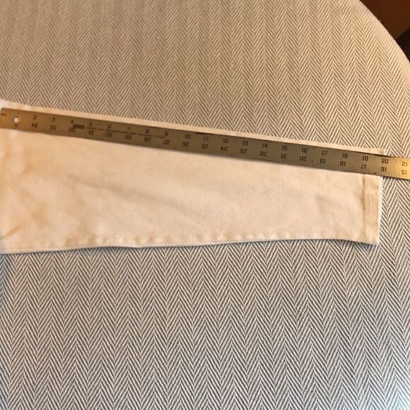 Junmanner White Long Sleeve Intentional Frayed Edges, Pit to Pit 22 1/4" - Picture 6 of 9